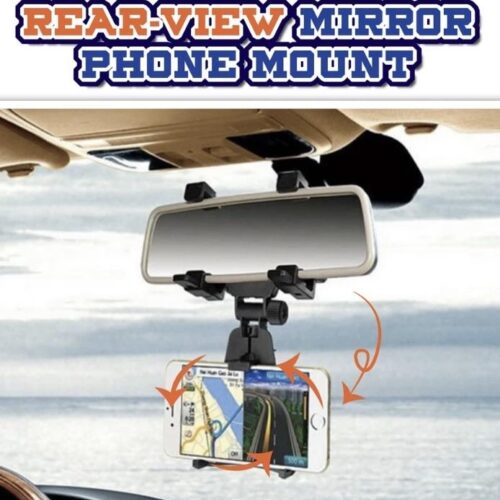 Rear-view Mirror Phone Mount