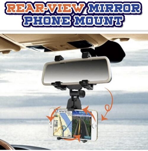 Rear-view Mirror Phone Mount