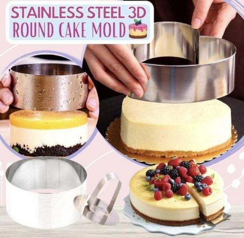 Stainless Steel 3d Round Cake Molds