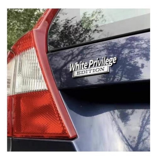 THE ORIGINAL WHITE PRIVILEGE EDITION EMBLEM FENDER BADGE